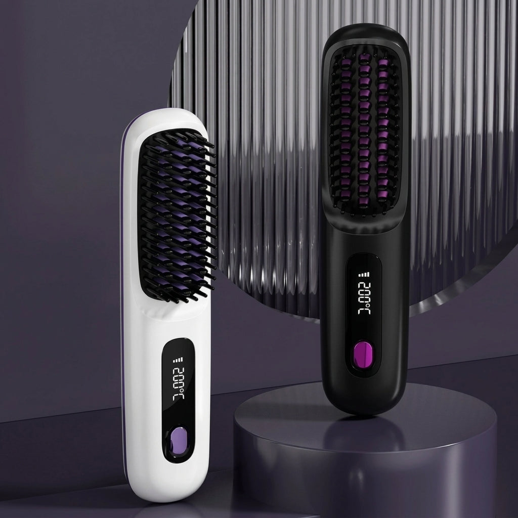 The Glow Brush — Portable Heated Styling Brush